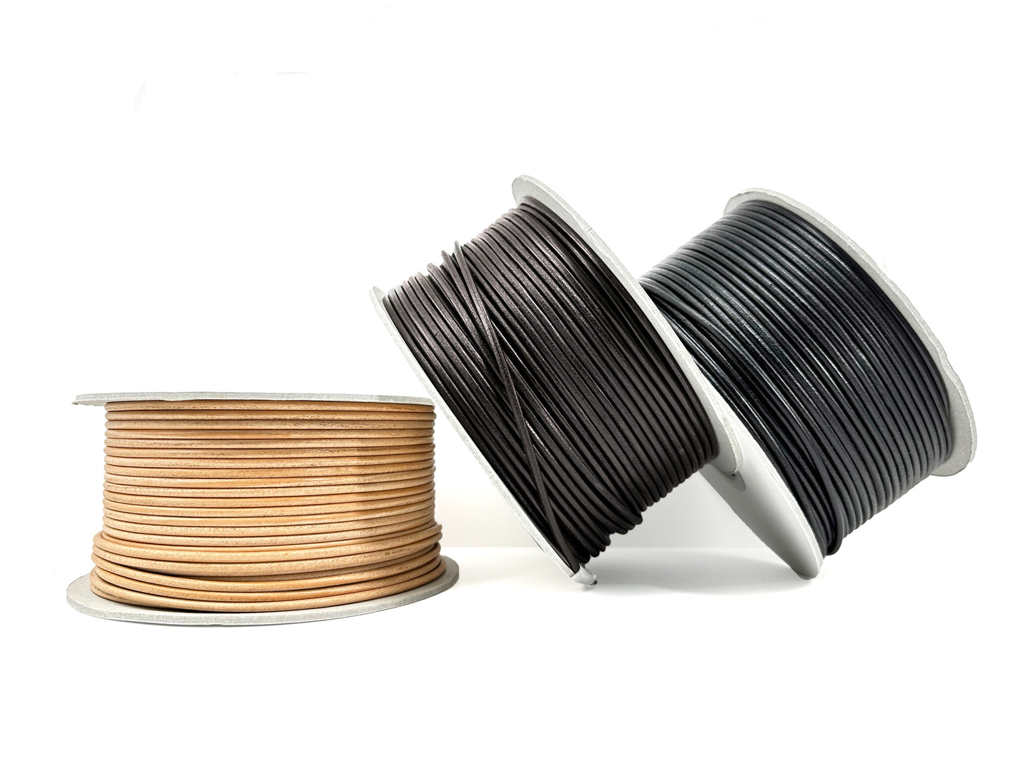 Domestic cowhide tanned round cord 3mmΦ Sold in 1M units