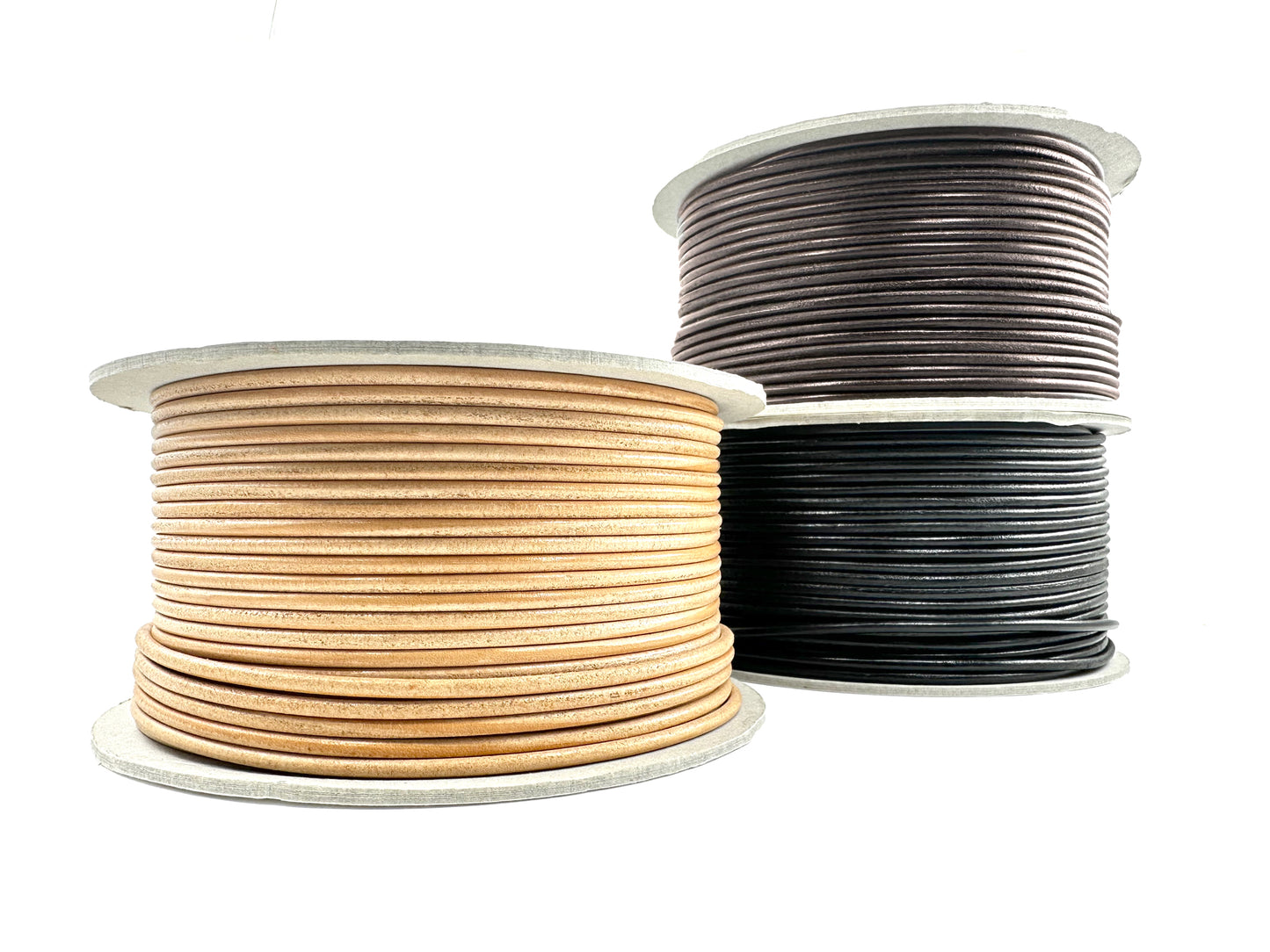 Domestic cowhide tanned round cord 3mmΦ Sold in 1M units
