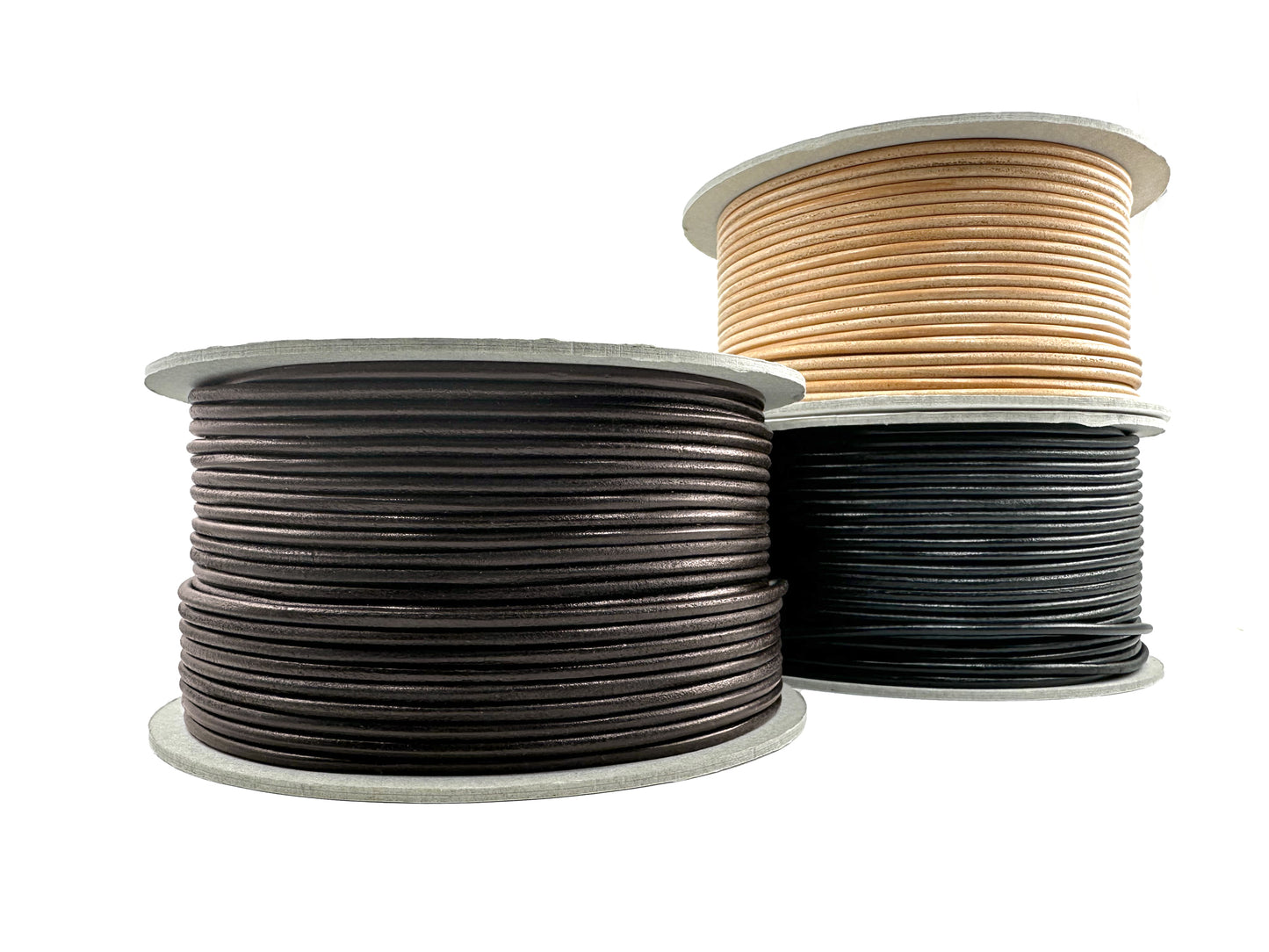 Domestic cowhide tanned round cord 3mmΦ Sold in 1M units