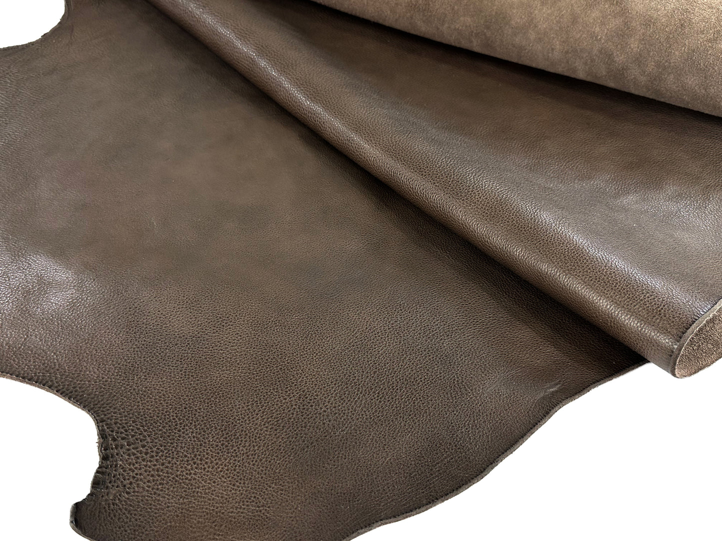 MW Natural Tanned Shrink Leather #4 Dark Brown
