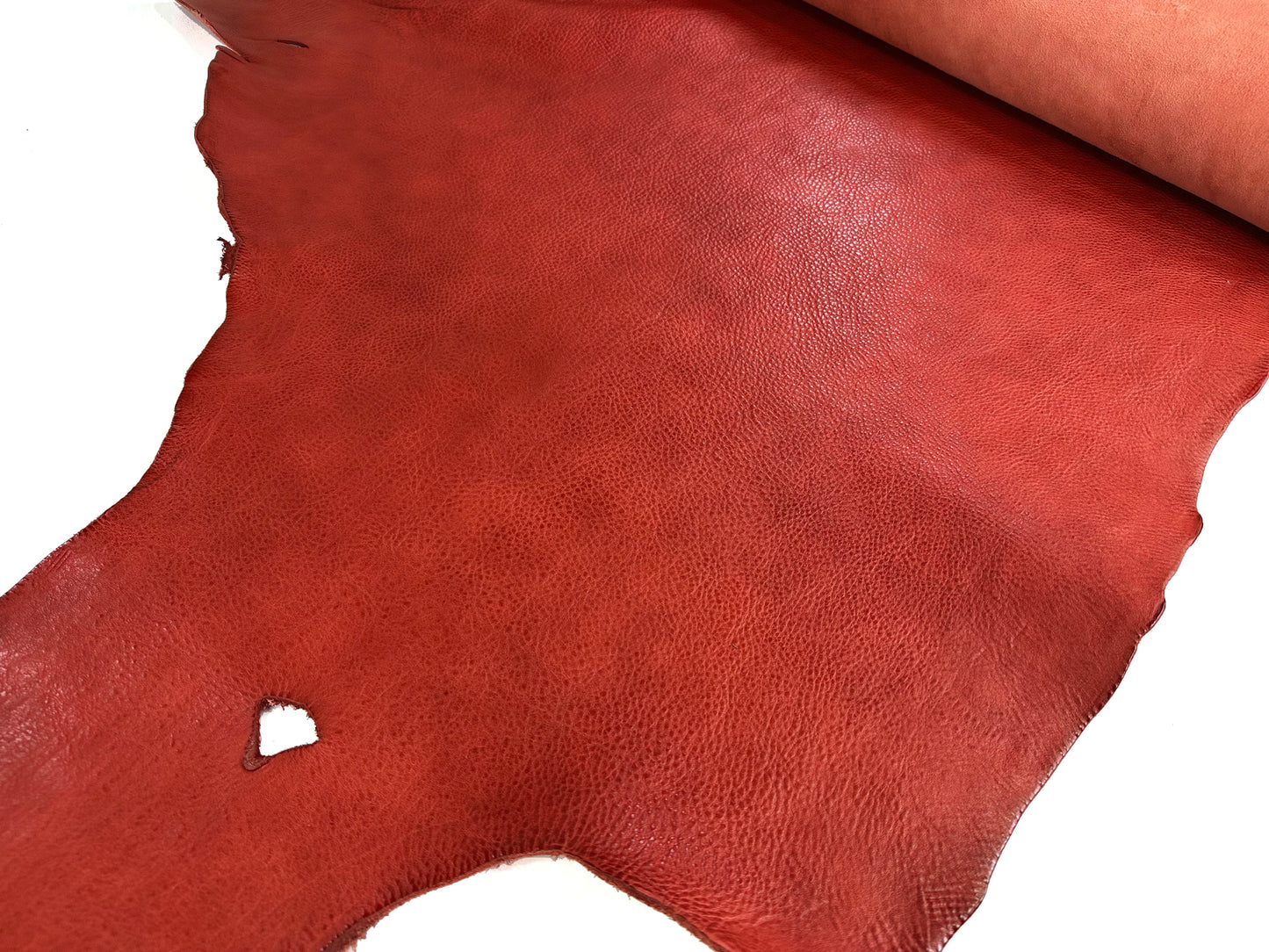 MW Natural Tanned Shrink Leather #5 Red