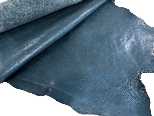 MW Natural Tanned Shrink Leather #6 Blue