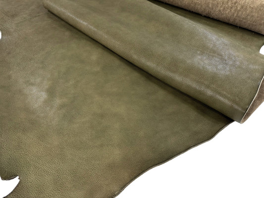 MW Natural Tanned Shrink Leather #9 Olive