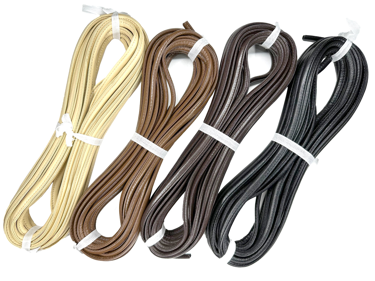 Leather core cord single stitch 10mm 10M random skein K210