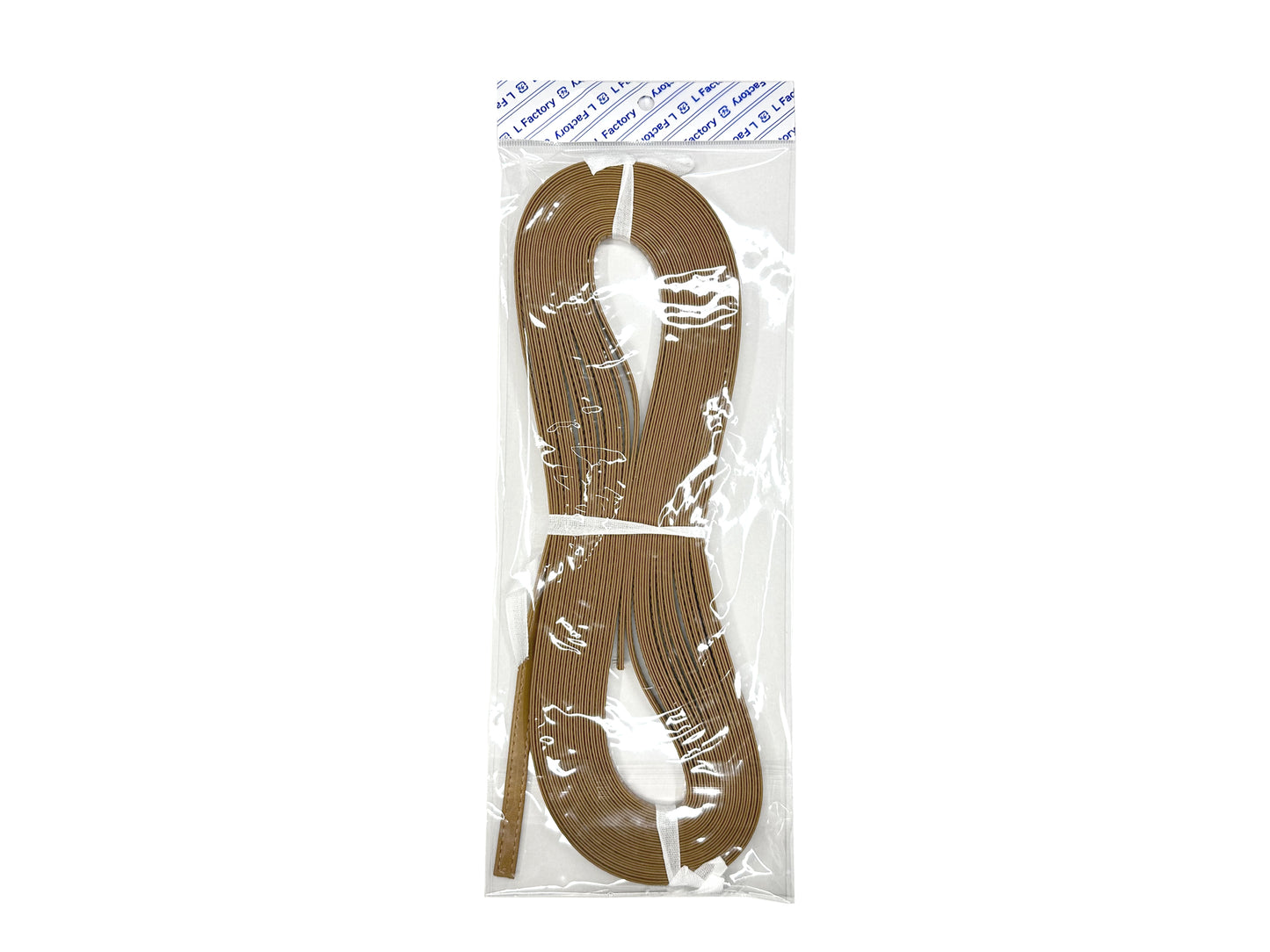 Leather double-fold tape with double stitching, 10mm, 10m random skein, K910