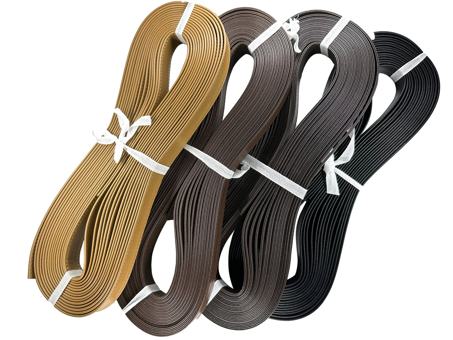 Leather two-fold tape W stitch 21mm 10M random skein K921