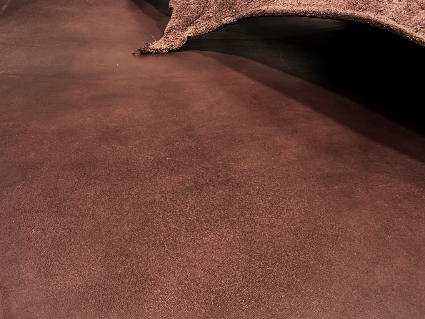 Shonan Leather Double Shoulder Thick Natural Tanned Leather #Dark Brown