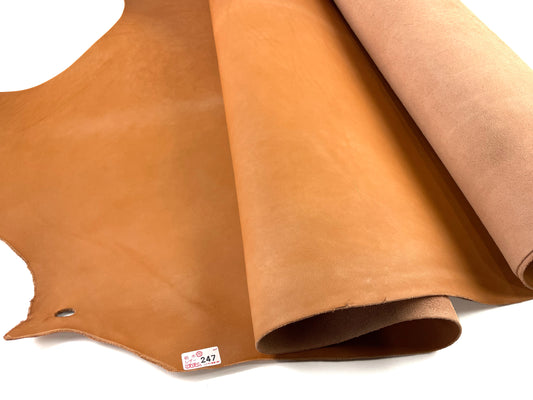 Earth leather #02 Orange Beige